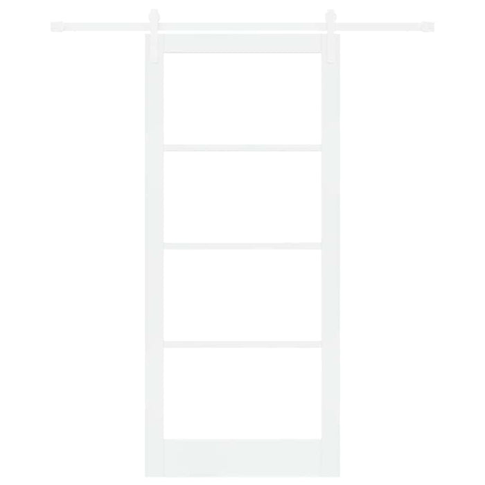 Ușă glisantă ORKDAL Alb 93 x 211 cm Lemn masiv de pin și sticlă - WALTI WALTI