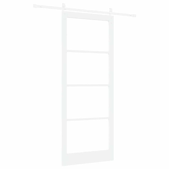 Ușă glisantă ORKDAL Alb 93 x 232 cm Lemn masiv de pin și sticlă - WALTI WALTI