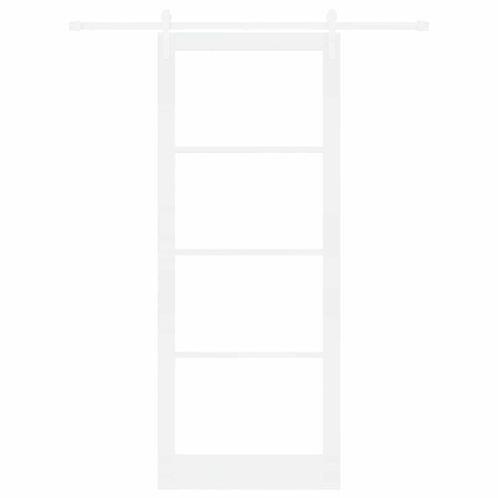 Ușă glisantă ORKDAL Alb 93 x 232 cm Lemn masiv de pin și sticlă - WALTI WALTI