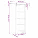 Ușă glisantă ORKDAL Alb 93 x 232 cm Lemn masiv de pin și sticlă - WALTI WALTI