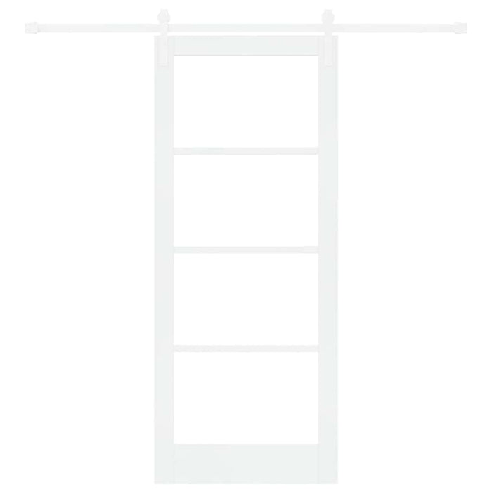 Ușă glisantă ORKDAL Alb 83 x 202 cm Lemn masiv de pin și sticlă - WALTI WALTI