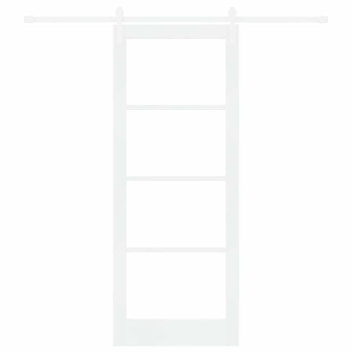 Ușă glisantă ORKDAL Alb 83 x 211 cm Lemn masiv de pin și sticlă - WALTI WALTI