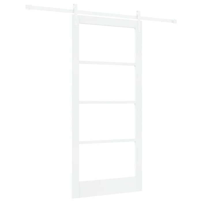 Ușă glisantă ORKDAL Alb 93 x 202 cm Lemn masiv de pin și sticlă - WALTI WALTI