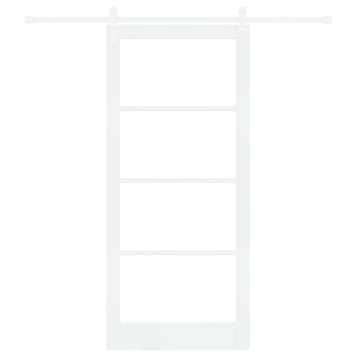 Ușă glisantă ORKDAL Alb 93 x 211 cm Lemn masiv de pin și sticlă - WALTI WALTI