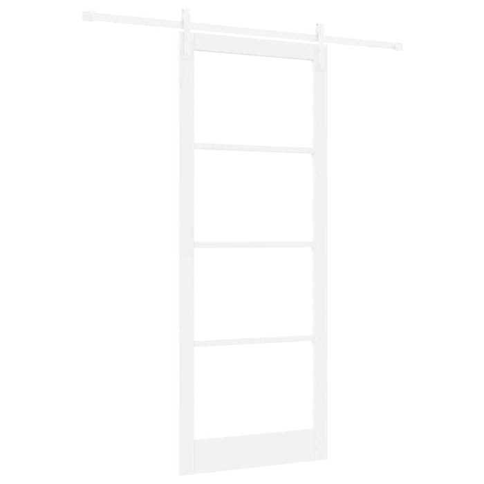 Ușă glisantă ORKDAL Alb 93 x 232 cm Lemn masiv de pin și sticlă - WALTI WALTI