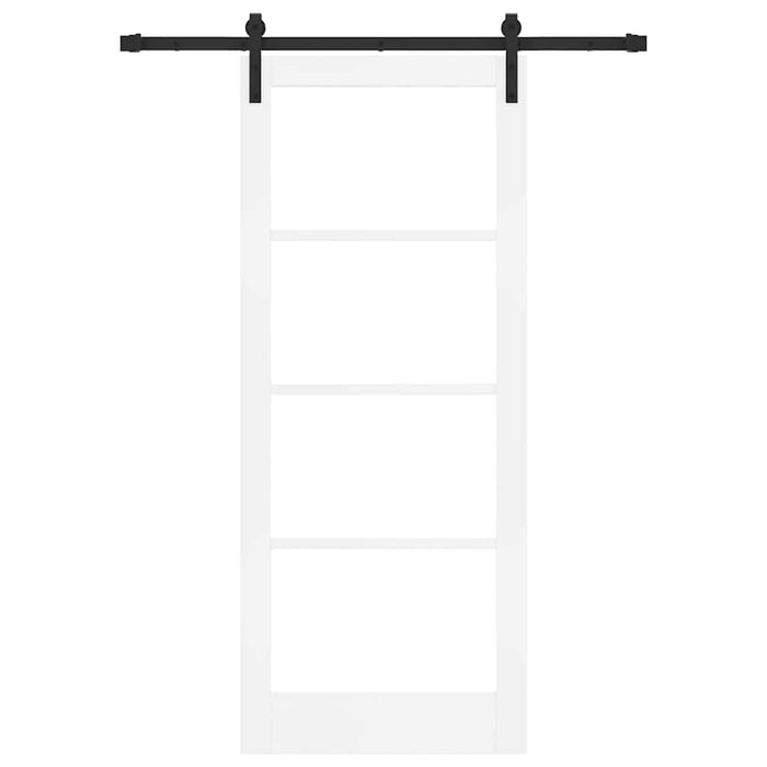 Ușă glisantă ORKDAL Alb 83 x 202 cm Lemn masiv de pin și sticlă - WALTI WALTI