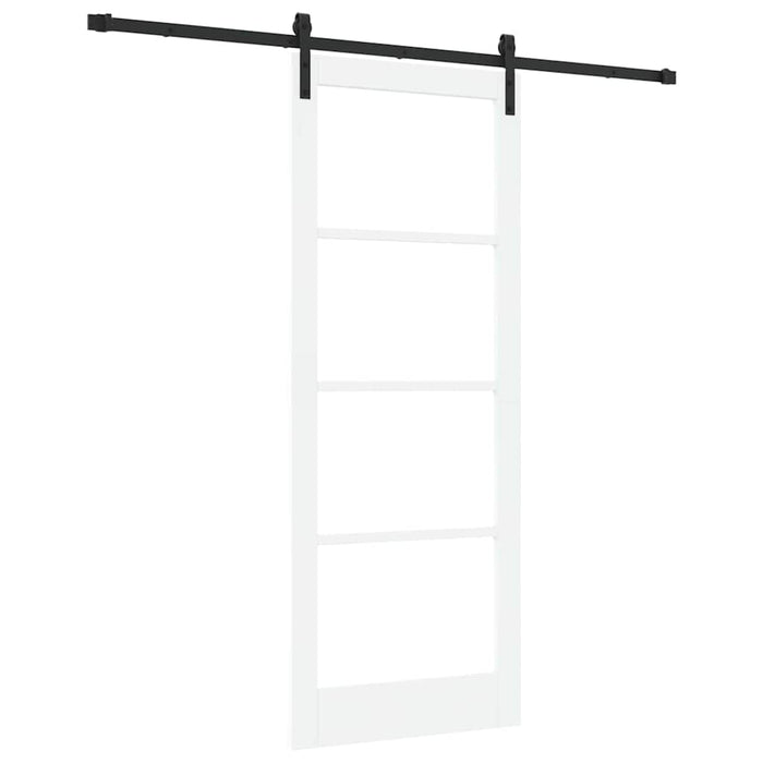 Ușă glisantă ORKDAL Alb 83 x 211 cm Lemn masiv de pin și sticlă - WALTI WALTI