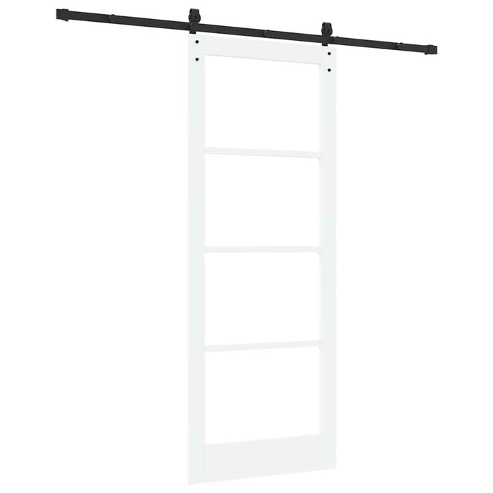 Ușă glisantă ORKDAL Alb 83 x 211 cm Lemn masiv de pin și sticlă - WALTI WALTI