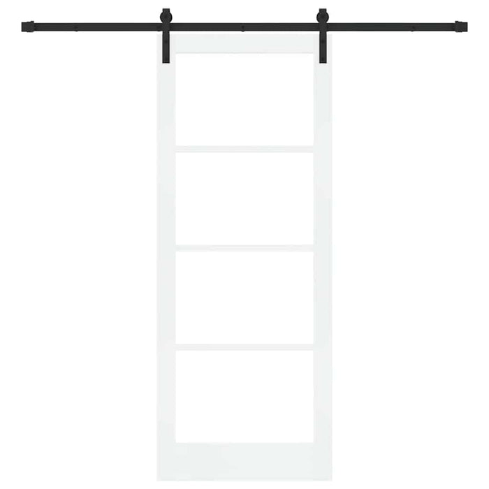 Ușă glisantă ORKDAL Alb 83 x 211 cm Lemn masiv de pin și sticlă - WALTI WALTI