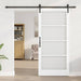 Ușă glisantă ORKDAL Alb 93 x 202 cm Lemn masiv de pin și sticlă - WALTI WALTI