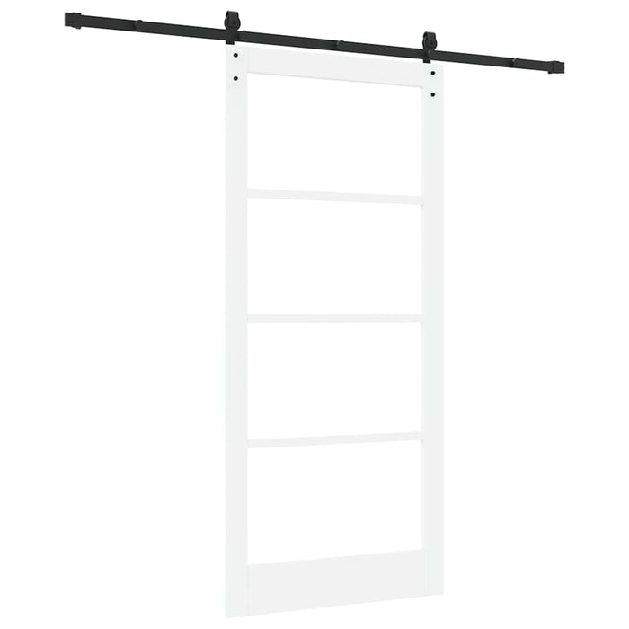 Ușă glisantă ORKDAL Alb 93 x 202 cm Lemn masiv de pin și sticlă - WALTI WALTI