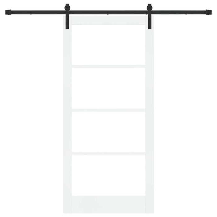 Ușă glisantă ORKDAL Alb 93 x 202 cm Lemn masiv de pin și sticlă - WALTI WALTI