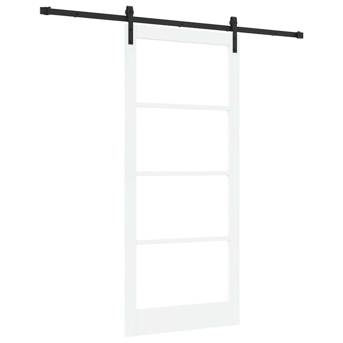 Ușă glisantă ORKDAL Alb 93 x 211 cm Lemn masiv de pin și sticlă - WALTI WALTI