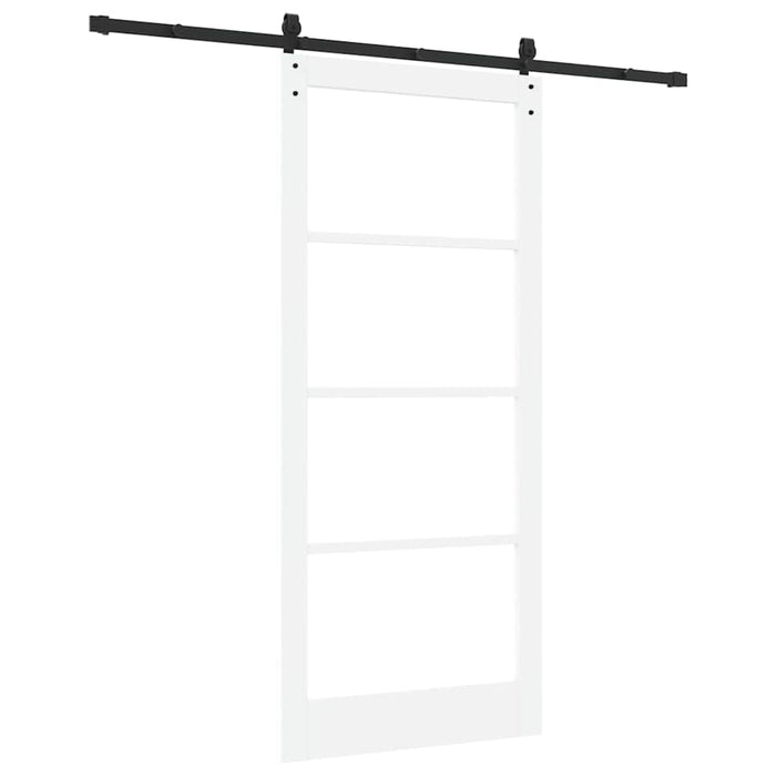 Ușă glisantă ORKDAL Alb 93 x 211 cm Lemn masiv de pin și sticlă - WALTI WALTI