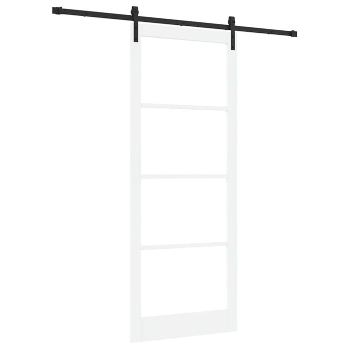 Ușă glisantă ORKDAL Alb 93 x 232 cm Lemn masiv de pin și sticlă - WALTI WALTI