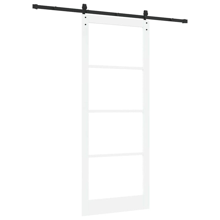 Ușă glisantă ORKDAL Alb 93 x 232 cm Lemn masiv de pin și sticlă - WALTI WALTI