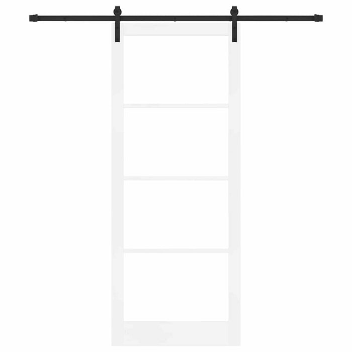 Ușă glisantă ORKDAL Alb 93 x 232 cm Lemn masiv de pin și sticlă - WALTI WALTI
