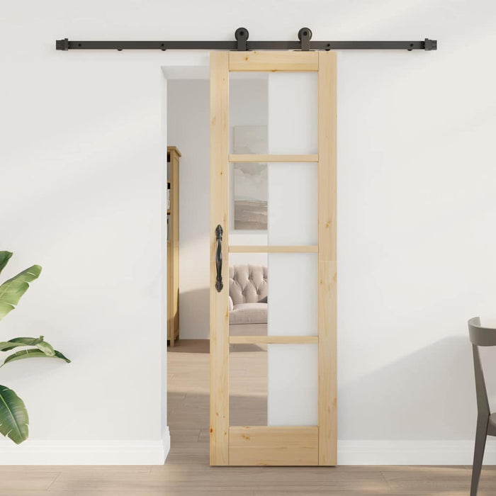 Ușă glisantă ORKDAL Natural și Negru 61 x 198,5 cm - WALTI WALTI