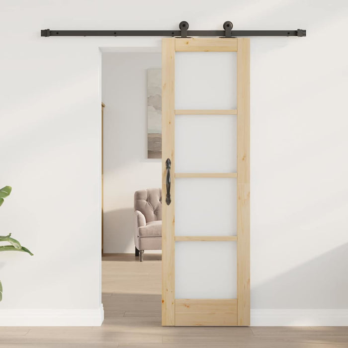 Ușă glisantă ORKDAL Natural și Negru 61 x 198,5 cm - WALTI WALTI