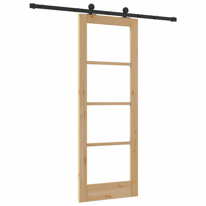 Ușă glisantă ORKDAL Natural și Negru 73,5 x 198,5 cm - WALTI WALTI