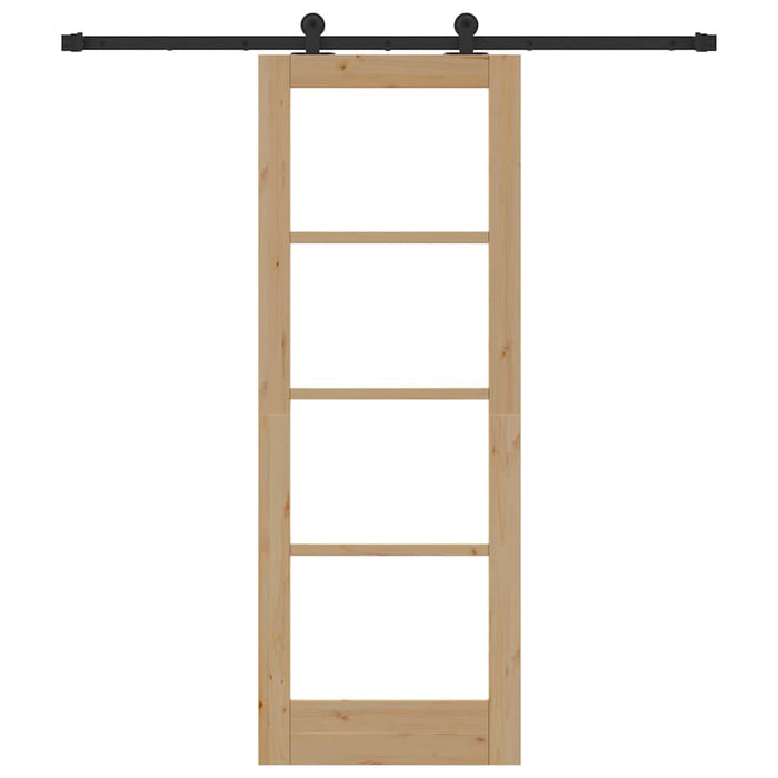 Ușă glisantă ORKDAL Natural și Negru 73,5 x 198,5 cm - WALTI WALTI