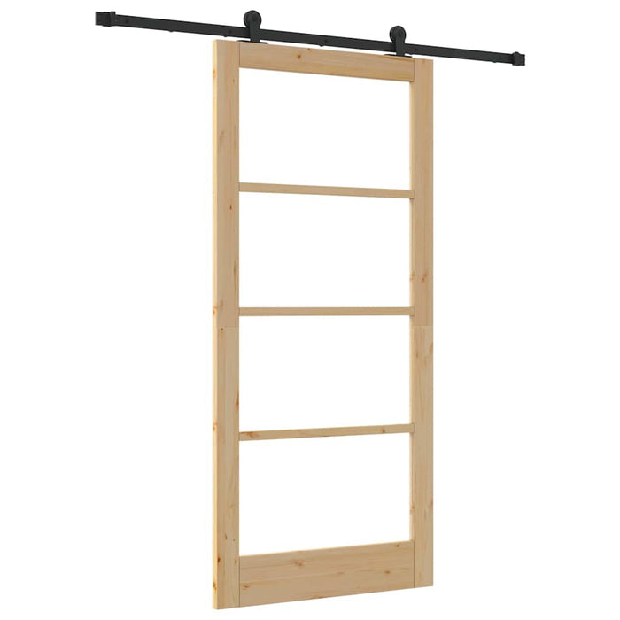 Ușă glisantă ORKDAL Natural și Negru 93 x 202 cm - WALTI WALTI