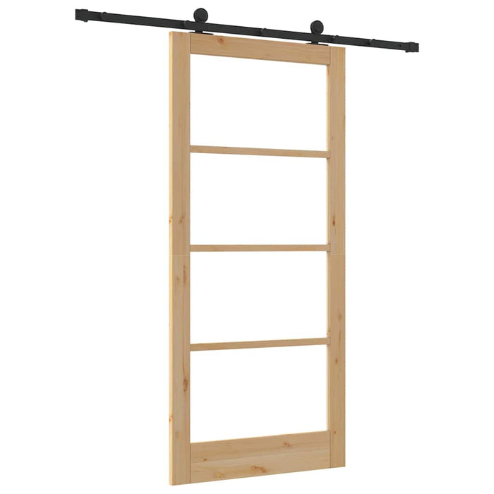 Ușă glisantă ORKDAL Natural și Negru 93 x 202 cm - WALTI WALTI