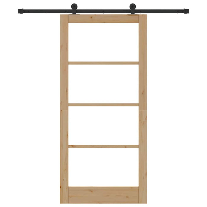 Ușă glisantă ORKDAL Natural și Negru 93 x 202 cm - WALTI WALTI