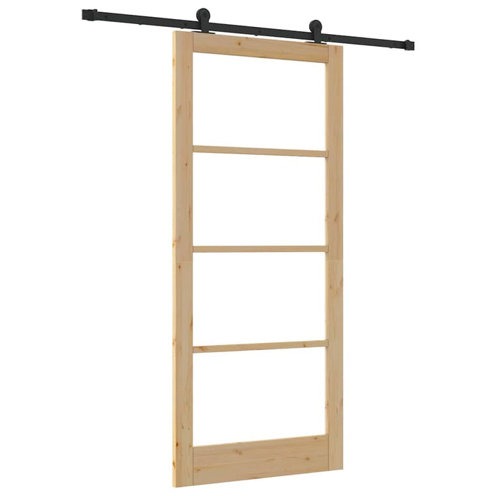 Ușă glisantă ORKDAL Natural și Negru 93 x 211 cm - WALTI WALTI