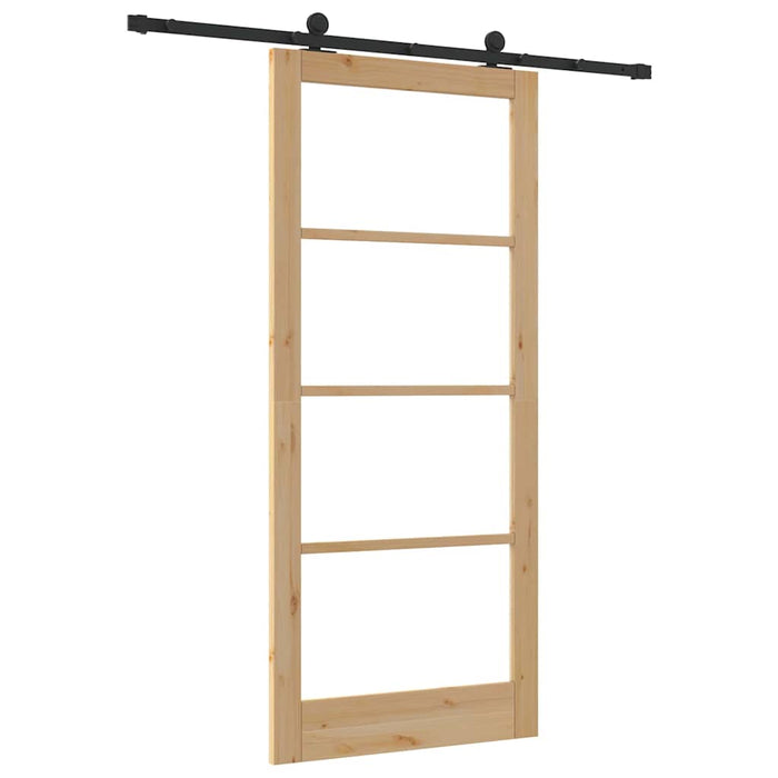Ușă glisantă ORKDAL Natural și Negru 93 x 211 cm - WALTI WALTI