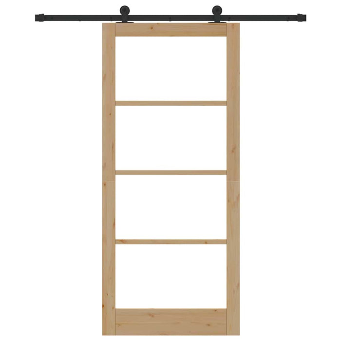 Ușă glisantă ORKDAL Natural și Negru 93 x 211 cm - WALTI WALTI