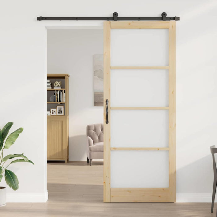 Ușă glisantă ORKDAL Natural și Negru 93 x 232 cm - WALTI WALTI