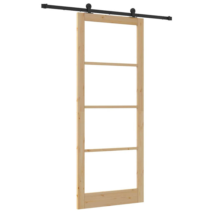 Ușă glisantă ORKDAL Natural și Negru 93 x 232 cm - WALTI WALTI