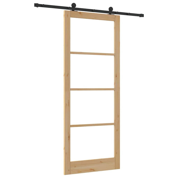 Ușă glisantă ORKDAL Natural și Negru 93 x 232 cm - WALTI WALTI