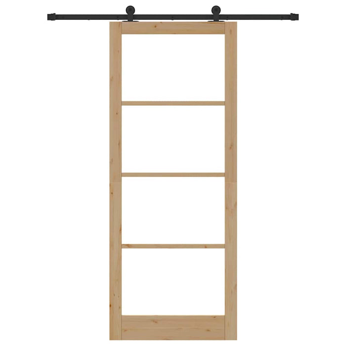 Ușă glisantă ORKDAL Natural și Negru 93 x 232 cm - WALTI WALTI