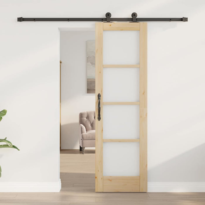 Ușă glisantă ORKDAL Natural și Negru 61 x 198,5 cm - WALTI WALTI