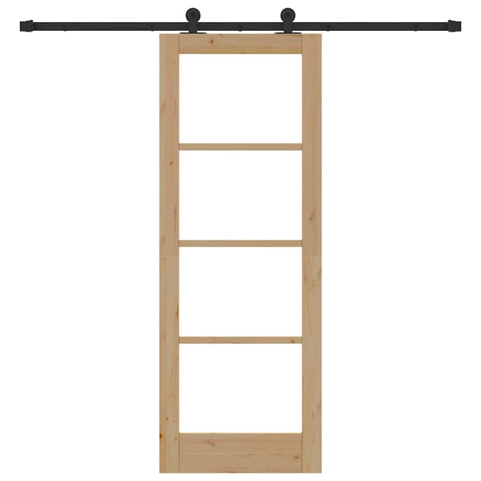 Ușă glisantă ORKDAL Natural și Negru 73,5 x 198,5 cm - WALTI WALTI