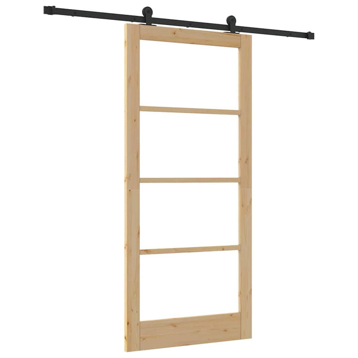Ușă glisantă ORKDAL Natural și Negru 93 x 202 cm - WALTI WALTI