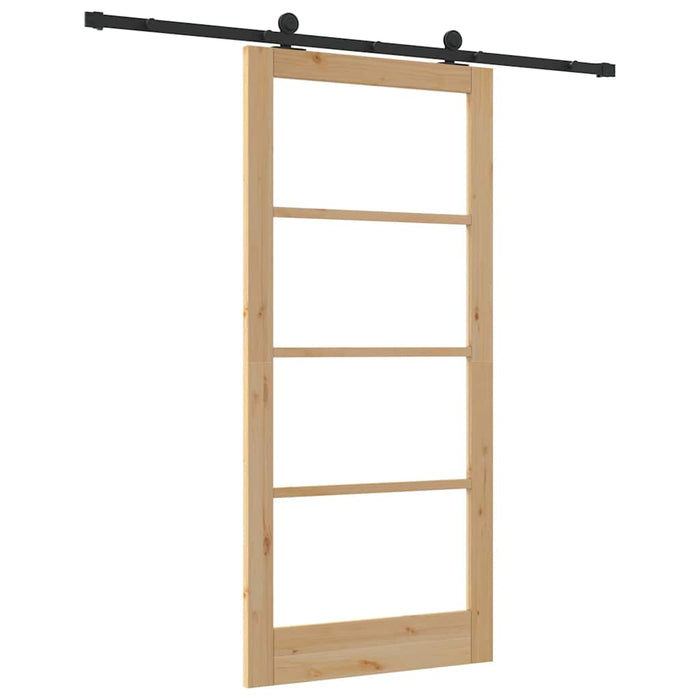 Ușă glisantă ORKDAL Natural și Negru 93 x 202 cm - WALTI WALTI