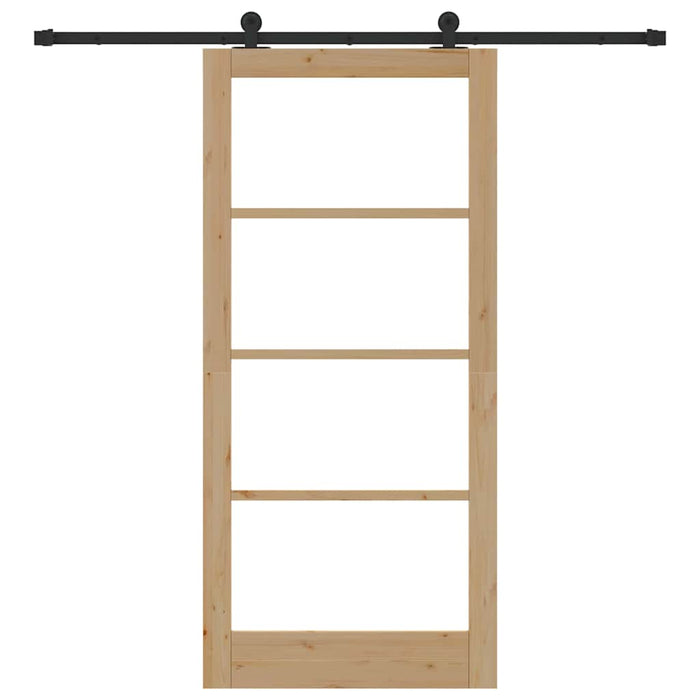 Ușă glisantă ORKDAL Natural și Negru 93 x 202 cm - WALTI WALTI