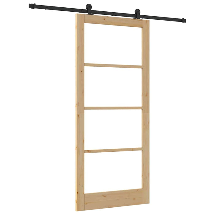 Ușă glisantă ORKDAL Natural și Negru 93 x 211 cm - WALTI WALTI