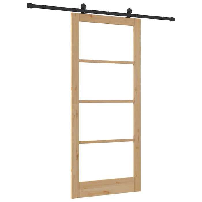 Ușă glisantă ORKDAL Natural și Negru 93 x 211 cm - WALTI WALTI