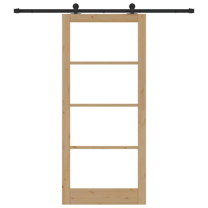 Ușă glisantă ORKDAL Natural și Negru 93 x 211 cm - WALTI WALTI