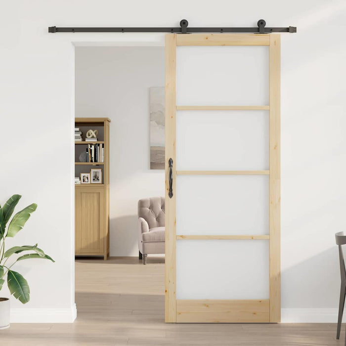Ușă glisantă ORKDAL Natural și Negru 93 x 232 cm - WALTI WALTI