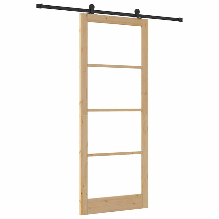 Ușă glisantă ORKDAL Natural și Negru 93 x 232 cm - WALTI WALTI