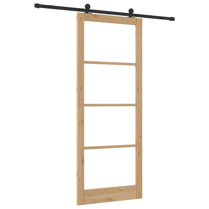 Ușă glisantă ORKDAL Natural și Negru 93 x 232 cm - WALTI WALTI