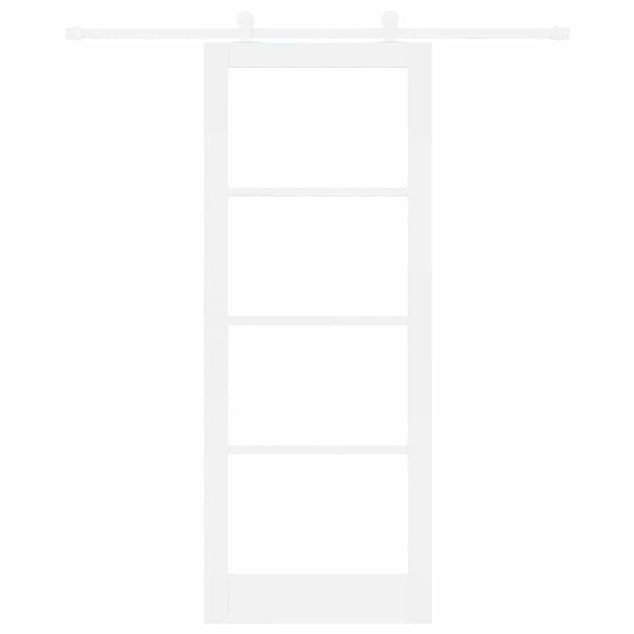 Ușă glisantă ORKDAL Alb 83 x 211 cm Lemn masiv de pin și sticlă - WALTI WALTI
