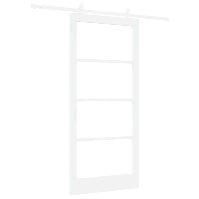 Ușă glisantă ORKDAL Alb 93 x 202 cm Lemn masiv de pin și sticlă - WALTI WALTI
