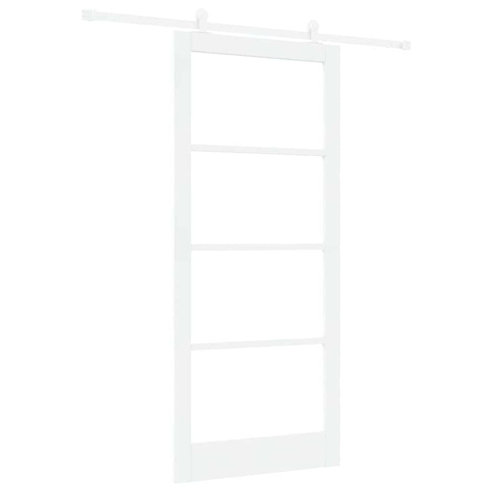 Ușă glisantă ORKDAL Alb 93 x 211 cm Lemn masiv de pin și sticlă - WALTI WALTI