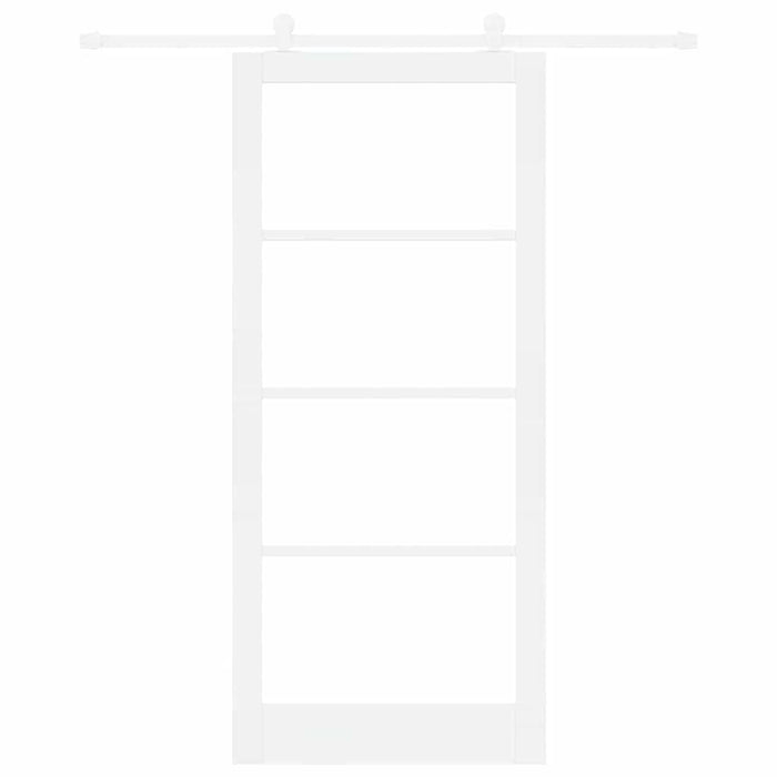 Ușă glisantă ORKDAL Alb 93 x 211 cm Lemn masiv de pin și sticlă - WALTI WALTI